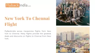 new york to chennai flight