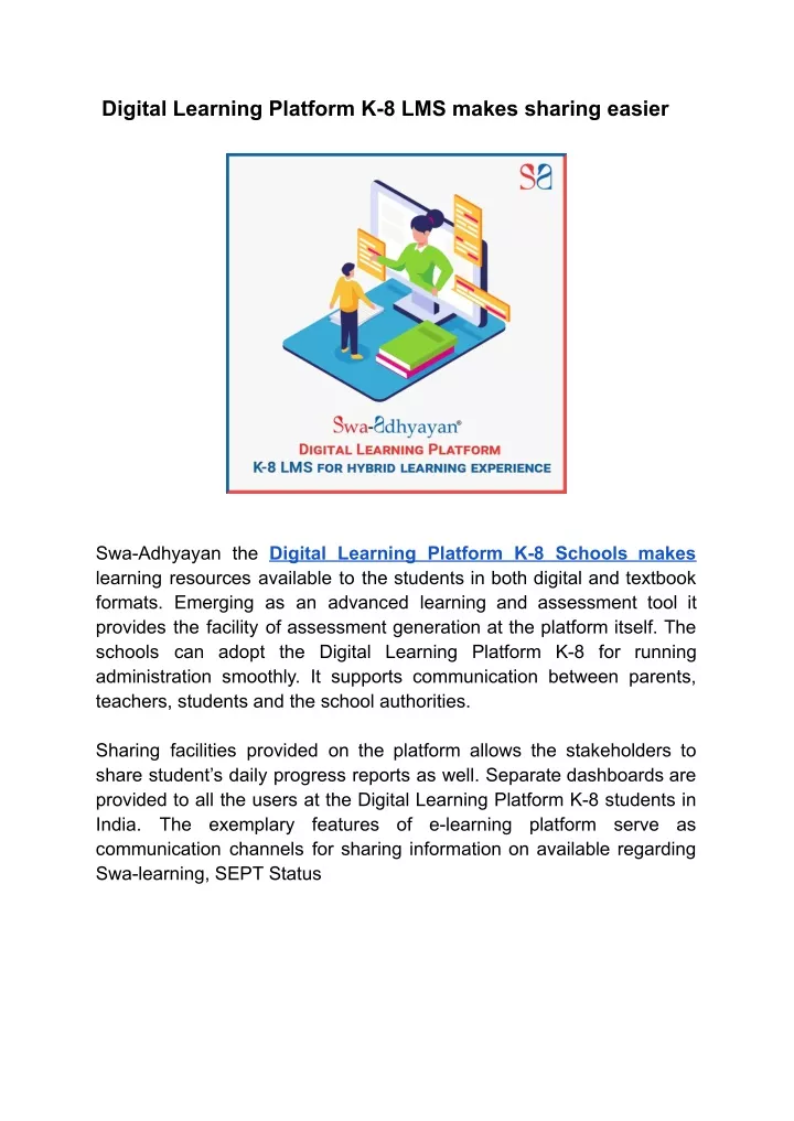 digital learning platform k 8 lms makes sharing