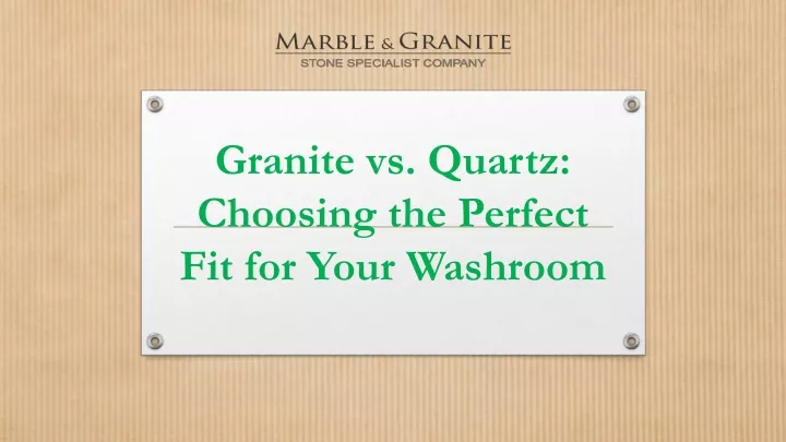 granite vs quartz choosing the perfect