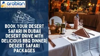 Book Your Desert Safari in Dubai| Desert Drive with Delicious BBQ Dinner|