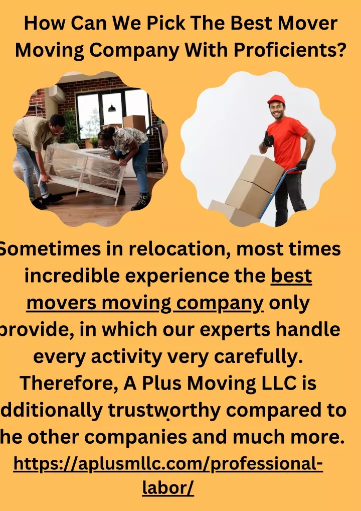 how can we pick the best mover moving company