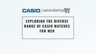 exploring the diverse range of casio watches