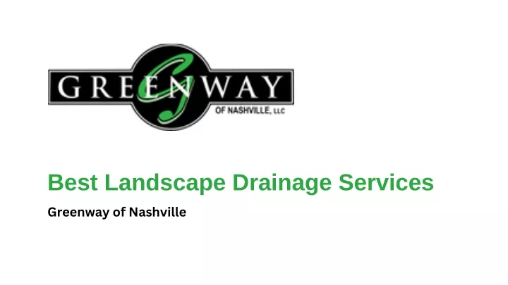 best landscape drainage services