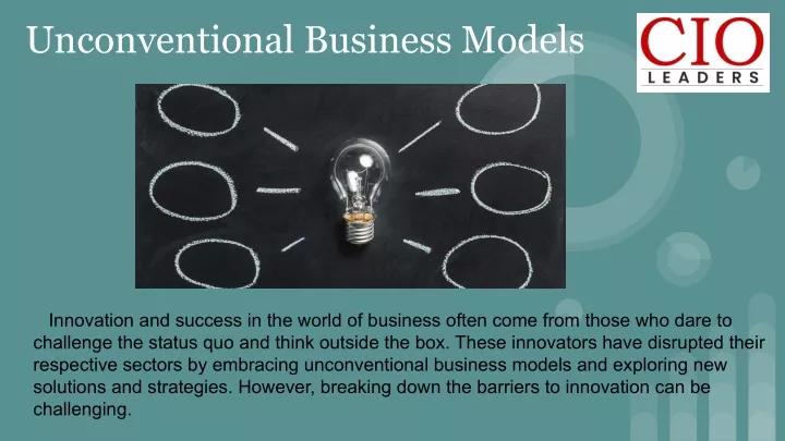 unconventional business models