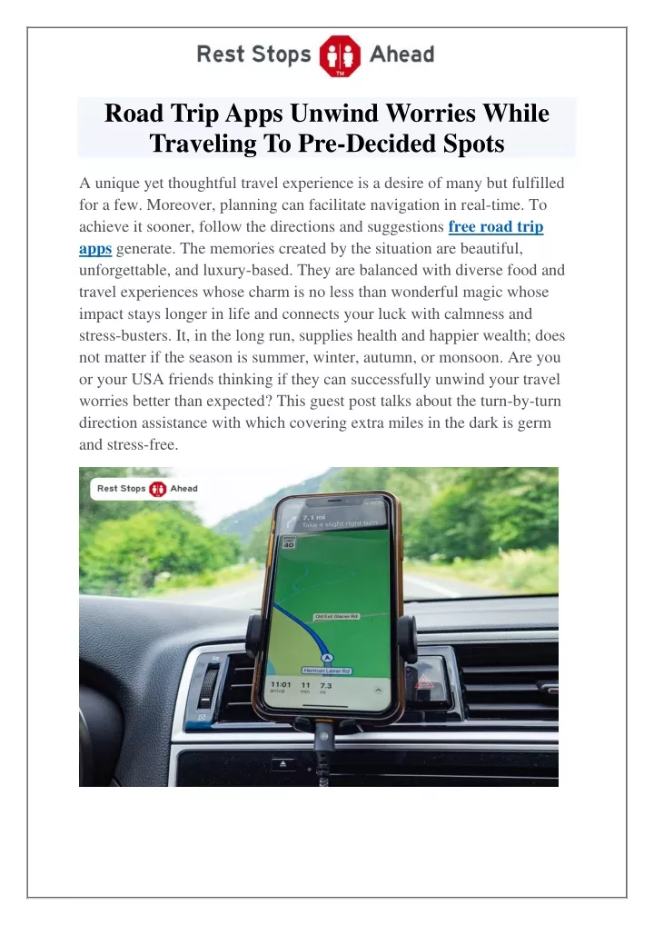 road trip apps unwind worries while traveling