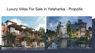 Luxury villas for sale in Yelahanka - Propzilla