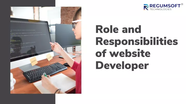 role and responsibilities of website developer