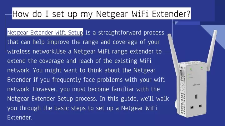 how do i set up my netgear wifi extender