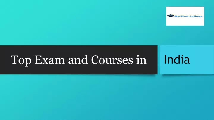 top exam and courses in