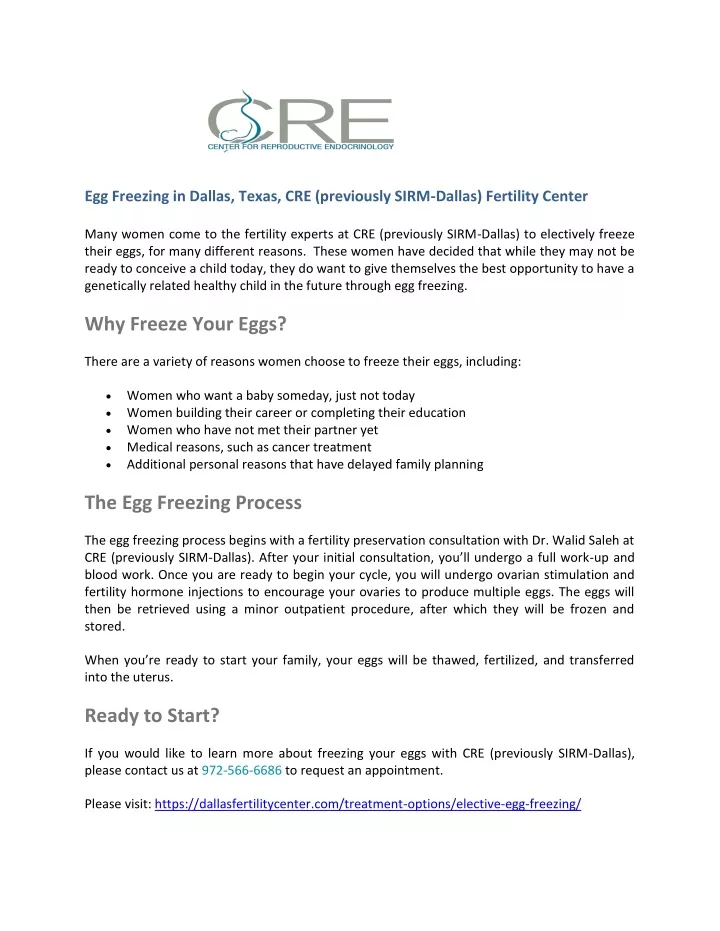 egg freezing in dallas texas cre previously sirm