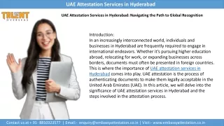 Find Best Solution for UAE Attestation Services in Hyderabad