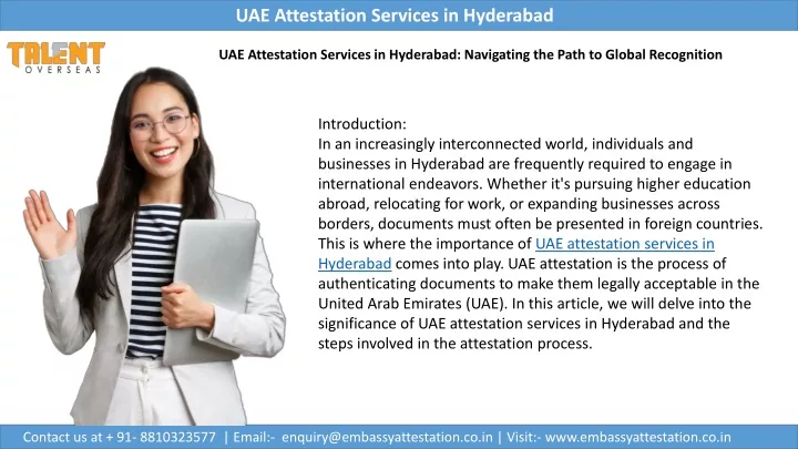 uae attestation services in hyderabad