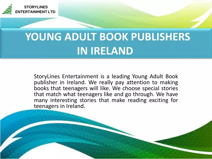 young adult book publishers in ireland
