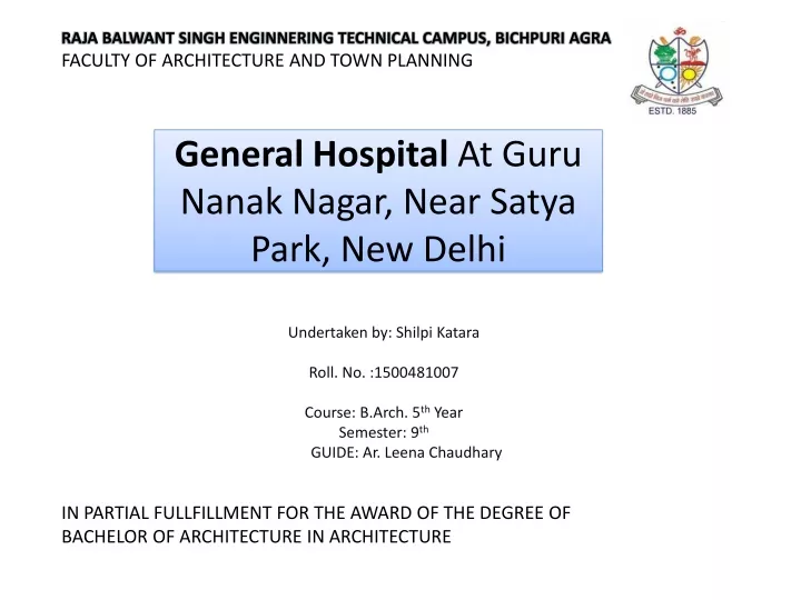 general hospital at guru nanak nagar near satya park new delhi