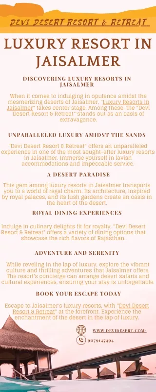 Luxury Resorts in Jaisalmer (1)