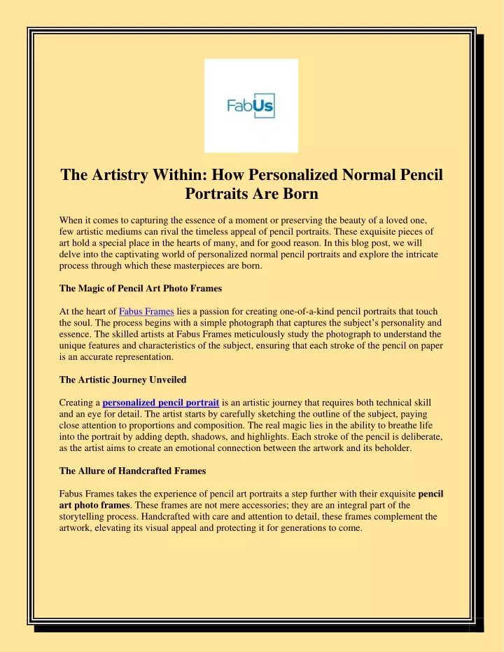 the artistry within how personalized normal