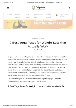 Want to lose weight with Yoga?