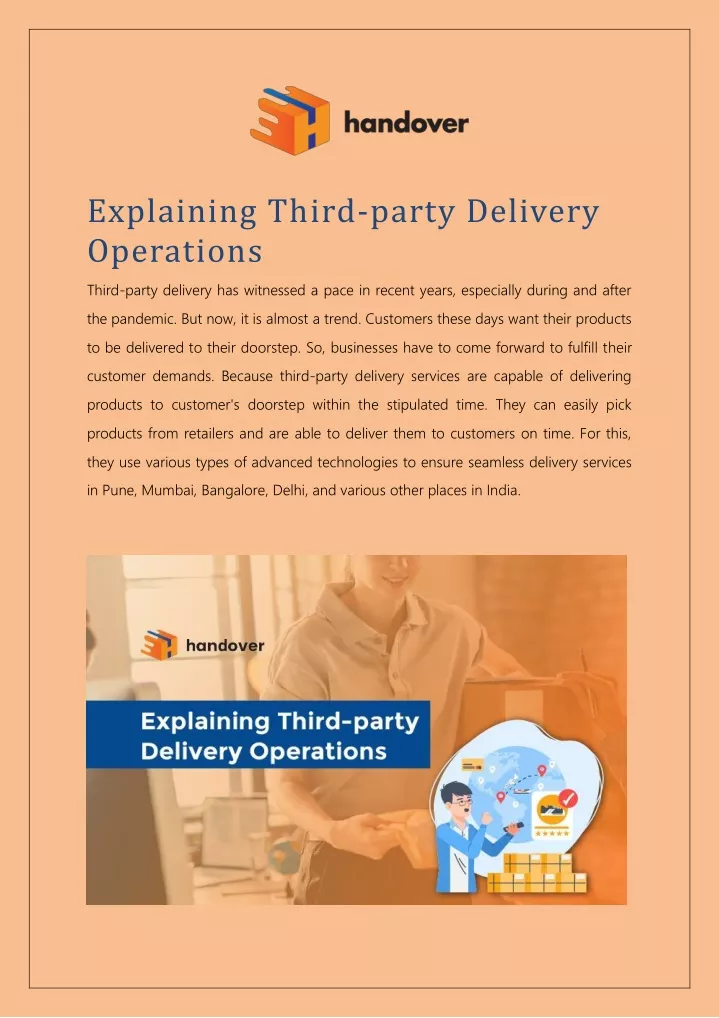 explaining third party delivery operations
