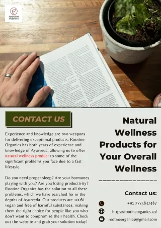 Natural Wellness Products for Your Overall Wellness