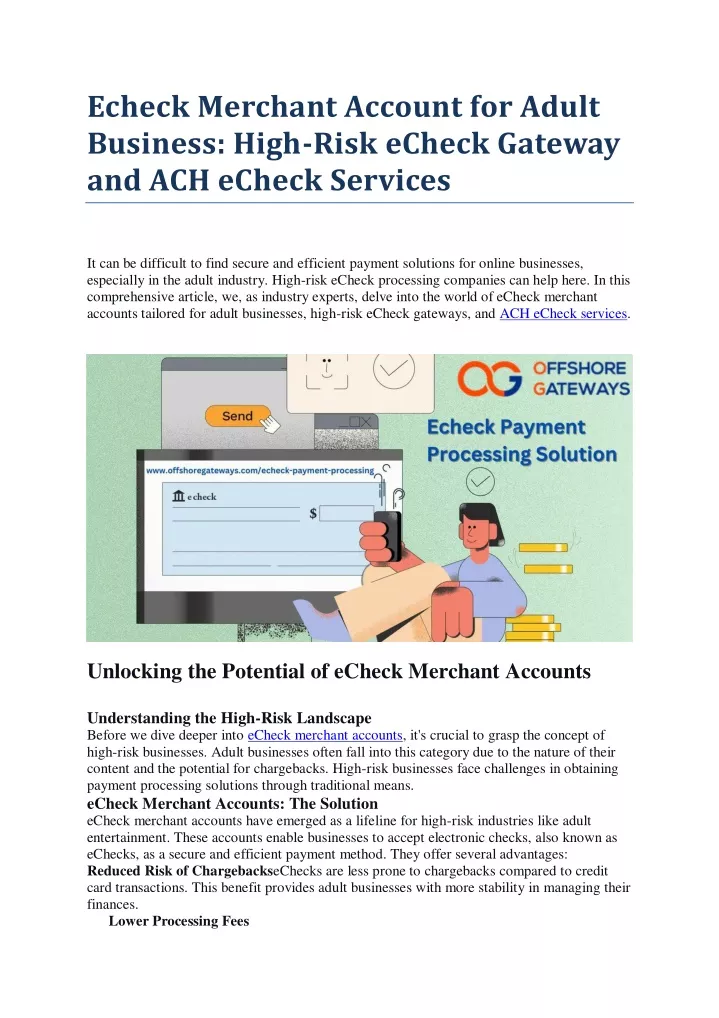 echeck merchant account for adult business high