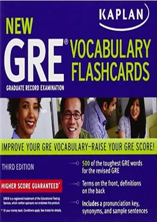[PDF READ ONLINE] Kaplan New GRE Vocabulary Flashcards