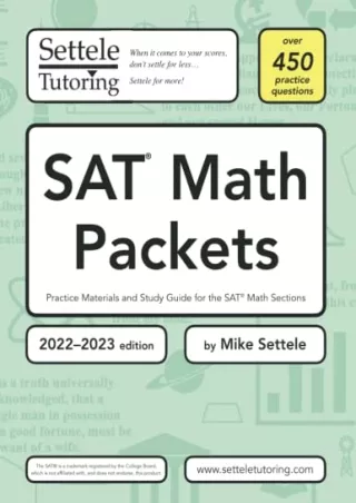 DOWNLOAD/PDF SAT Math Packets (2022-2023 edition): Practice Materials and Study Guide for