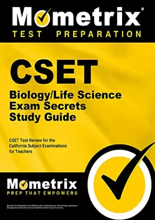 DOWNLOAD/PDF CSET Biology/Life Science Exam Secrets Study Guide: CSET Test Review for the