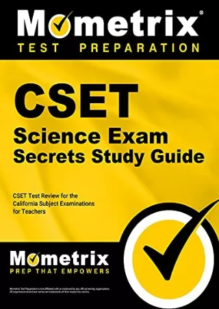 PDF_ CSET Science Exam Secrets Study Guide: CSET Test Review for the California