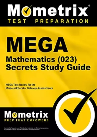 Read ebook [PDF] MEGA Mathematics (082) Secrets Study Guide: MEGA Exam Review and Practice Test