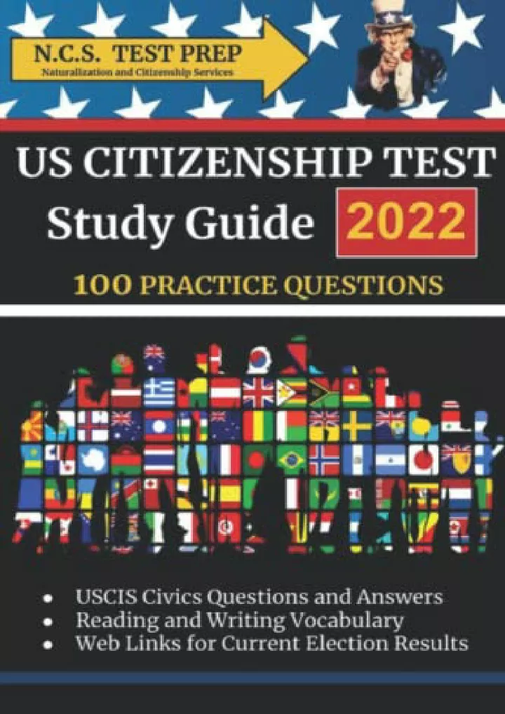 PPT PDF/READ US Citizenship Test Study Guide 2022 100 Practice