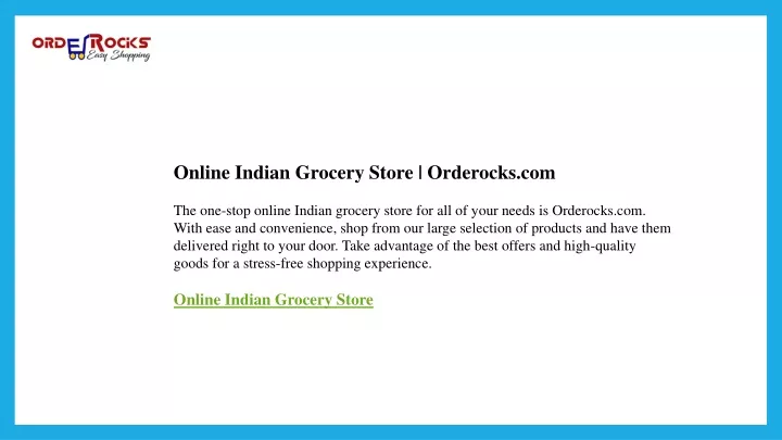 online indian grocery store orderocks