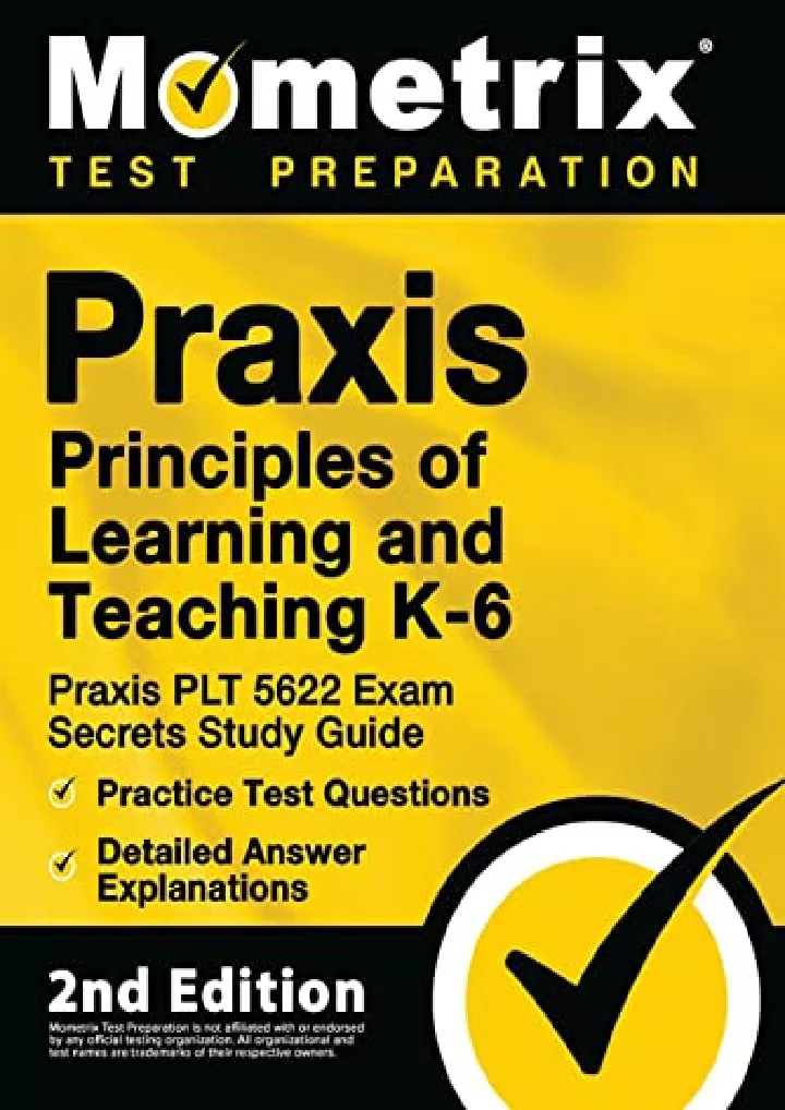 PPT PDF Praxis Principles Of Learning And Teaching K Praxis PLT Exam Secrets