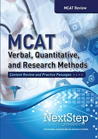 [PDF] DOWNLOAD MCAT Verbal, Quantitative, and Research Methods: Content Review and Practice