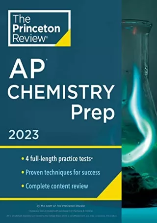 PDF_ Princeton Review AP Chemistry Prep, 2023: 4 Practice Tests   Complete Content