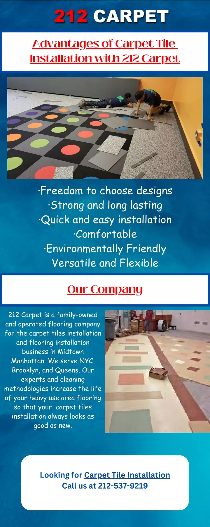 advantages of carpet tile installation with