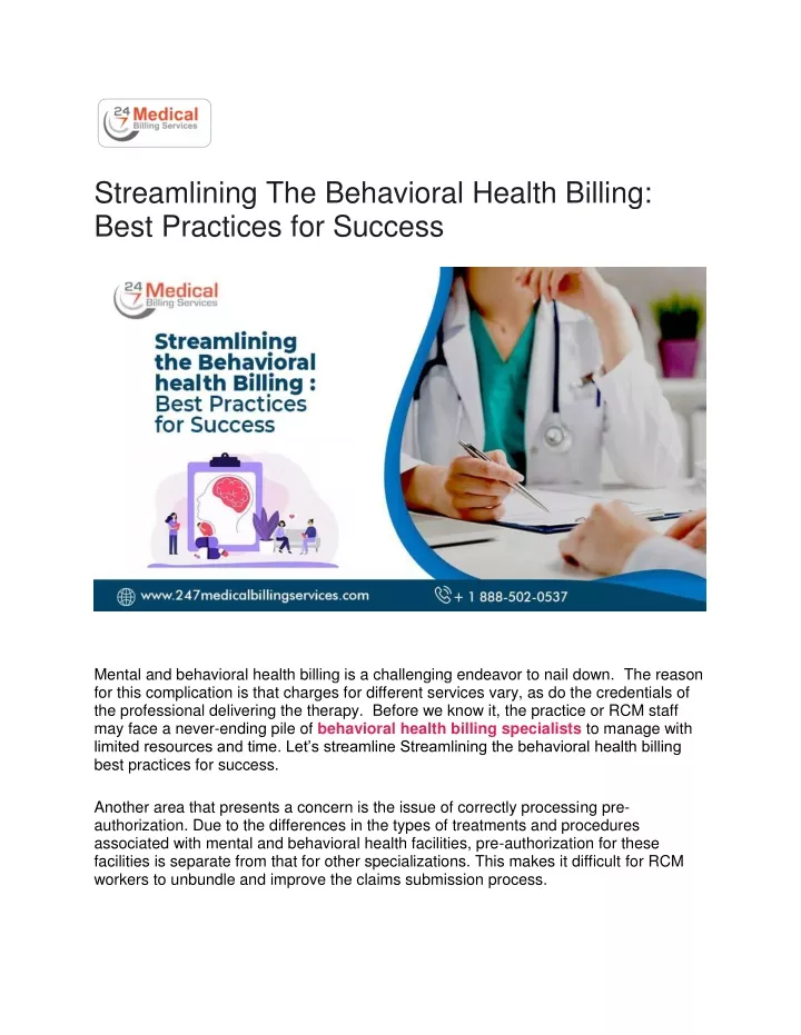 streamlining the behavioral health billing best