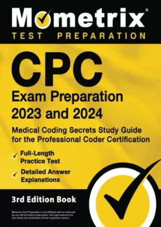READ [PDF] CPC Exam Preparation 2023 and 2024 - Medical Coding Secrets Study Guide for