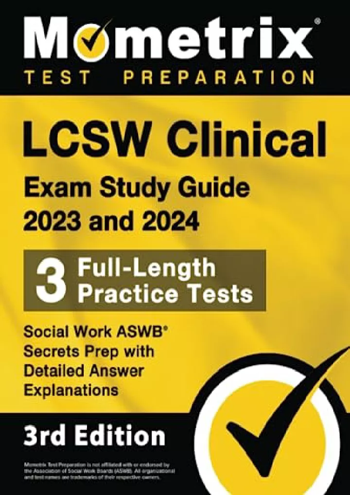 PPT [PDF READ ONLINE] LCSW Clinical Exam Study Guide 2023 and 2024