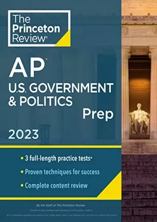 Download Book [PDF] Princeton Review AP U.S. Government & Politics Prep, 2023: 3 Practice Tests