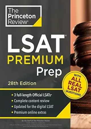 get [PDF] Download Princeton Review LSAT Premium Prep, 28th Edition: 3 Real LSAT PrepTests