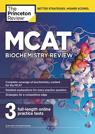 Download Book [PDF] MCAT Biochemistry Review (Graduate School Test Preparation)