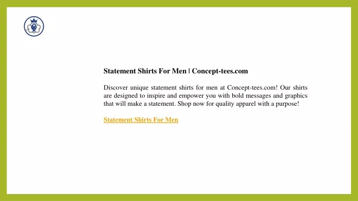statement shirts for men concept tees