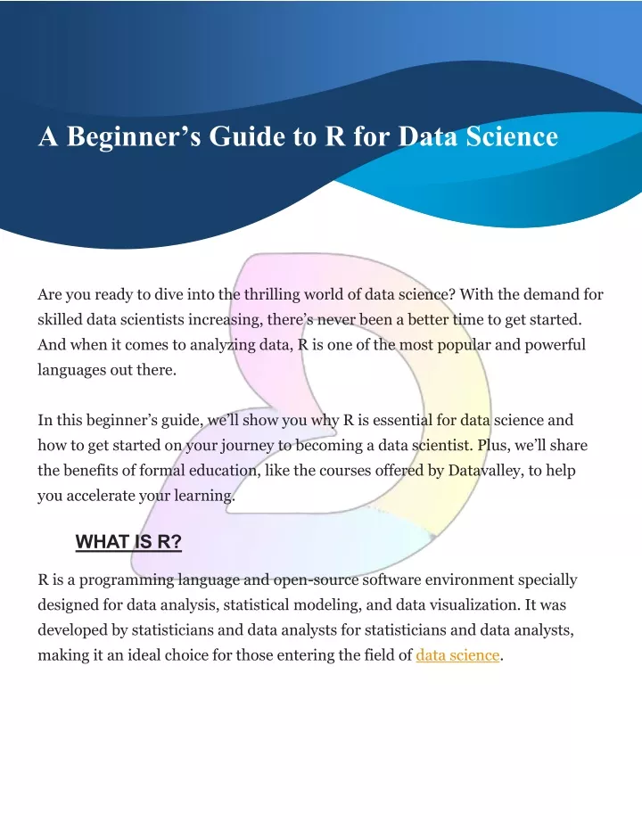 a beginner s guide to r for data science