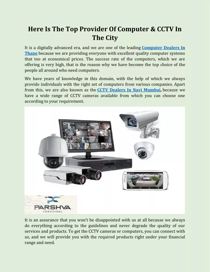 here is the top provider of computer cctv