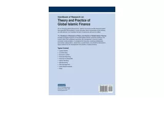 PDF read online Handbook of Research on Theory and Practice of Global Islamic Fi