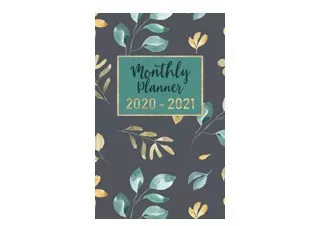 Kindle online PDF monthly planner 2020 2021 2 year calendar pocket planner 5 x 8