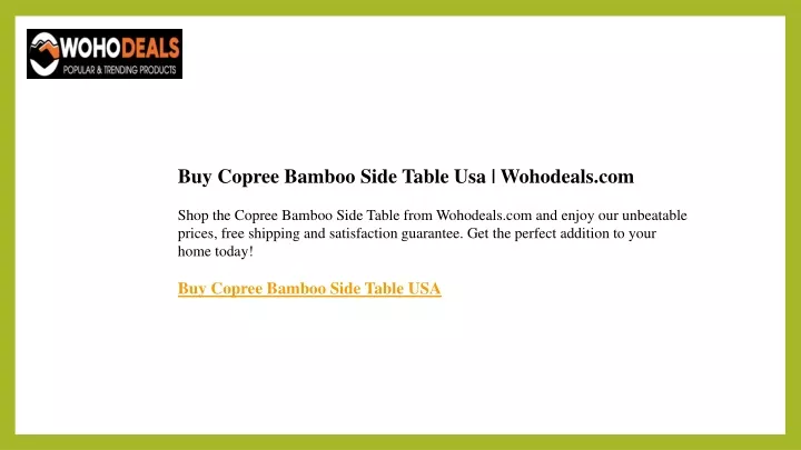 buy copree bamboo side table usa wohodeals