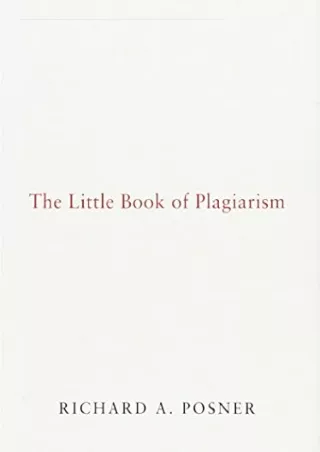READ/DOWNLOAD The Little Book of Plagiarism download