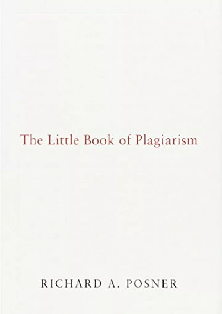 the little book of plagiarism download pdf read