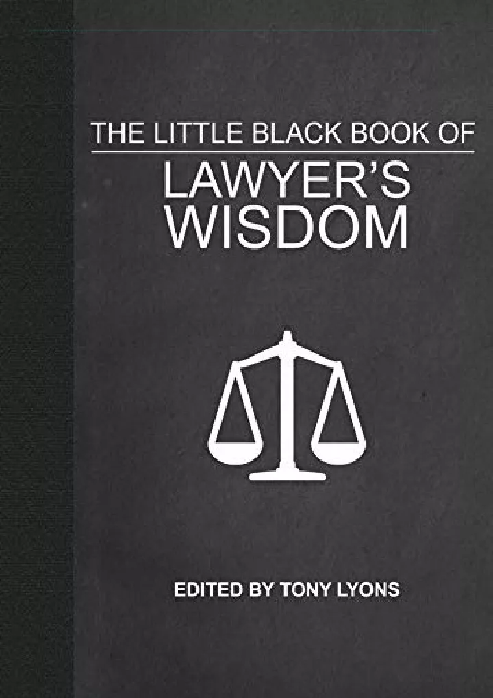 the little black book of lawyer s wisdom download